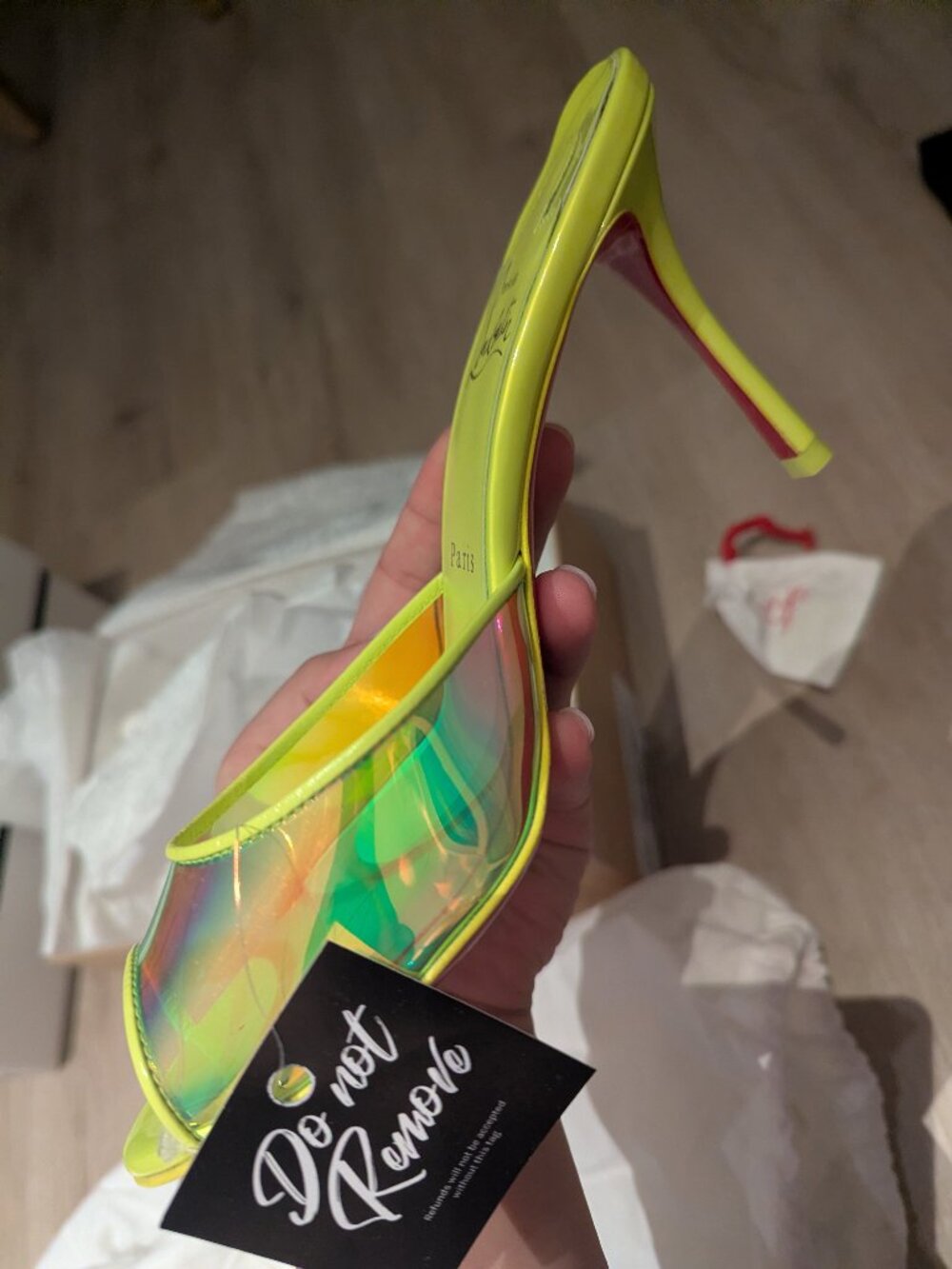 Christian Louboutin Dolly Fluo Yellow heels